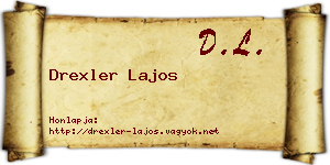 Drexler Lajos névjegykártya
